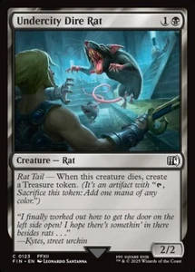 MTG Magic FIN Final Fantasy - 1x EN NM 0123 C Undercity Dire Rat - Picture 1 of 1