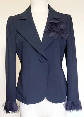 Blazer Moschino negro manga larga con acento manga talla 10 Foto 1 de 4
