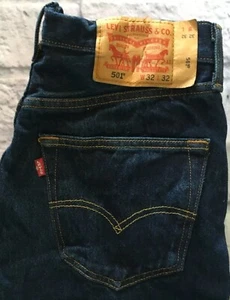 Levis 501 Button Fly V W32 L32 Yellow Thread Actual Waistband 31” Inseam 30.5” - Picture 1 of 10