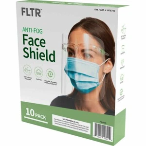 New FLTR Anti fog Face Shield 10 pack Pure Protection Acrylic frame Reusable - Picture 1 of 6