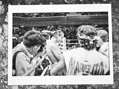 Mickey ROURKE Boxing match - Original photograph from the archive of Charlier - Image 1 of 3