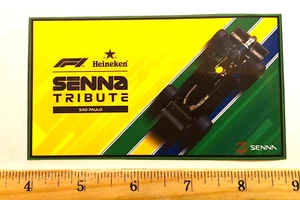 NEW! 2024 AYRTON SENNA World Champion Sao Paulo HEINEKEN Tribute Sticker Decal 1 - Picture 1 of 1