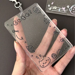 1x Portatarjetas Fotográficas Brillo Llavero Tarjeta Decoración Versión Coreana Transparente - Imagen 1 de 13