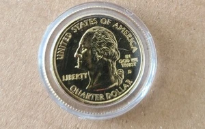GOLD PLATED 2002-D MISSISSIPPI U.S. STATE QUARTER - Uncirculated - Picture 1 of 2