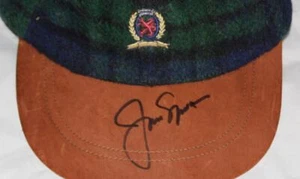 GORRA/SOMBRERO DE GOLF BILL DE CUERO FIRMADO POR JACK NICKLAUS MASTERS CHAMP GRADO DE INVERSIÓN - Imagen 1 de 5