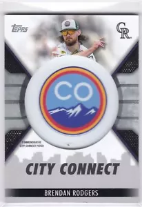 2023 Topps Series 1 City Connect Relic Brendan Rodgers Colorado Rockies - Picture 1 of 2