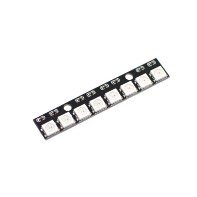 1x8 RGB LED Modul mit WS2812B Chip 8 Bit SMD 5050 schwarzes PCB Arduino - Bild 1 von 2