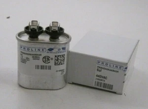 PROLINE 6uf 440V Motor Run Capacitor - 6 MFD 440VAC Oval (2-5/8"H) PPD Shipping - Picture 1 of 6