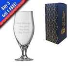 Personalised Engraved 11oz Cervoise Stemmed Beer Glass, Gift Boxed, Perfect Beer