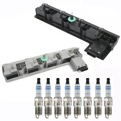 Par de bobinas de encendido y bujía doble de iridio Bosch para Oldsmobile Aurora 4,0 L Foto 1 de 4