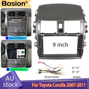 9''Head Unit Car Radio Stereo Fascia Mask Frame&Cable For Toyota Corolla 2007-11 - Picture 1 of 8
