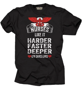 Krankenschwester T-Shirt lustig Krankenschwester HLW T-Shirt Medizin Arbeiter Tee Shirt - Bild 1 von 4