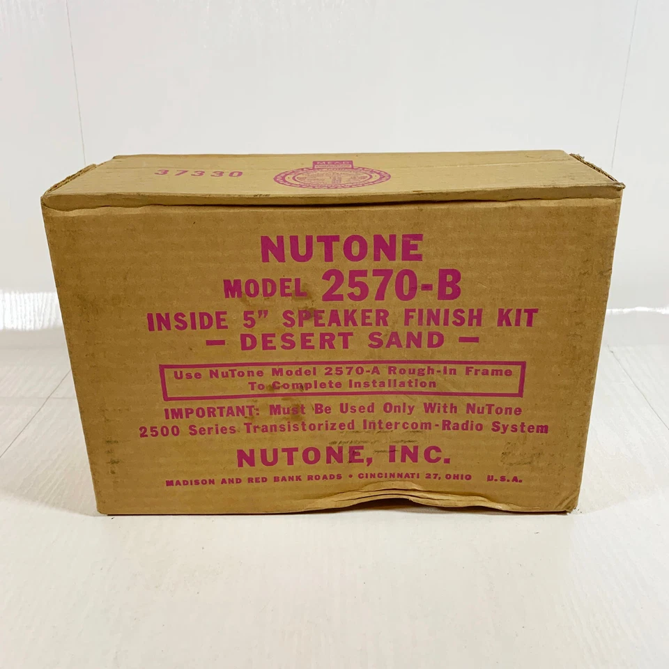 [NUEVO SELLADO] Kit Acabado Altavoz Vintage Nutone 2570-B 5" Desert Sand Nuevo de Lote Antiguo Foto 1 de 1