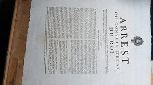 Broadside: France / Arrest du Conseil D'Etat du Roi 1766 LOT D-3 - Bild 1 von 17