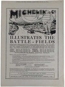 Guía Michelin Primera Guerra Mundial Battlefields Verdun Lille Amiens Orig 1920 Ad Punch Reino Unido ~8x11" - Imagen 1 de 1