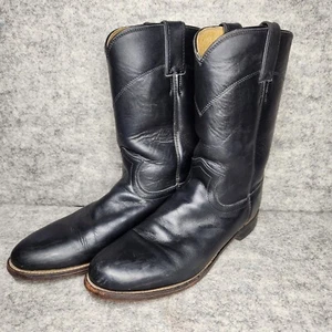 Justin schwarze Roper Westernstiefel aus Leder L3703 Damengröße 6,5 B - Bild 1 von 9