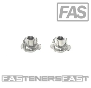 (25) Edelstahl T-Mutter 3/8-16 x 7/16 4 Zinken 18-8 - Schneller kostenloser Versand - Bild 1 von 4