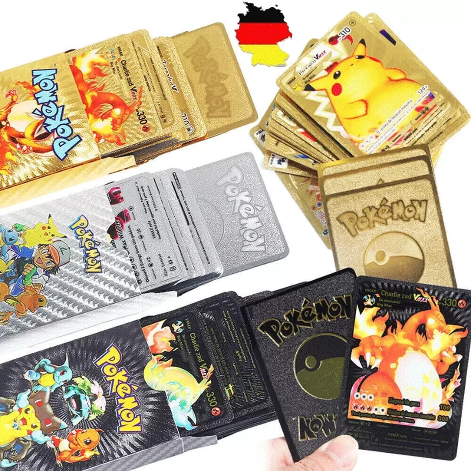 55x Pokémon Karten DE – Gold/Silber/Schwarz – VMAX GX EX – Sammlung Neu - Bild 1 von 4
