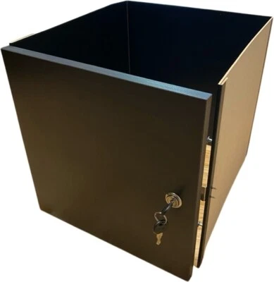KALLAX Einsatz mit Tür, abschließbar, Schwarzbraun, 33x33 cm mit Schloss (Neu!) - Bild 1 von 4