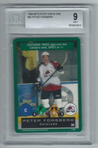 1995-96 Playoff One & One Peter Forsberg #25 Graded Card BGS 9 AVALANCHE pop 1