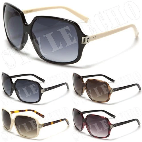 Elegantes gafas de sol de diseñador vintage de gran tamaño para mujer con detalles de logotipo característico Foto 1 de 1