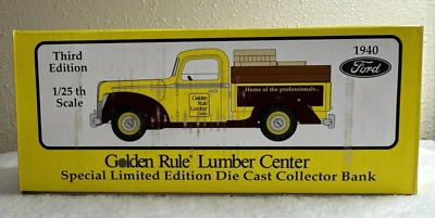 Vintage 1995 Liberty Classics Golden Rule Lumber 1940 Ford Pickup Bank - Image 1 of 4