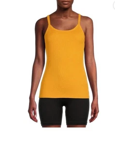 No Boundaries Ribbed Cami Tank Top Yellow Sz S (3-5) Layering Capsule Normcore - Picture 1 of 8