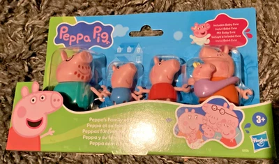 BNIB New Peppa Pig Family of 5 Mini Figures - Peppa George Baby Evie Mummy Daddy - Image 1 of 4