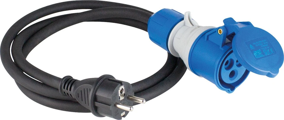 as - Schwabe Camping 61406 CEE Adapter Cable 1.5 m - CEE Coupling 3-Pin