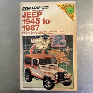 Chilton JEEP 1945 To 1987 Repair & Tune-Up Guide CJ Wrangler Scrambler No. 6817 - Imagen 1 de 6