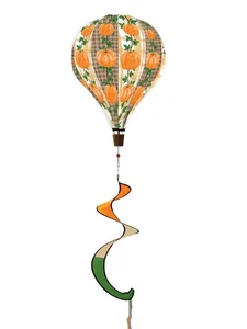 Briarwood Lane Pumpkins Deluxe Sackleinen Heißluftballon Spinner - Bild 1 von 2