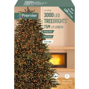 Premier 3000 LED Multi-Action TreeBrights Weihnachtsbeleuchtung Timer - VINTAGE GOLD - Bild 1 von 2