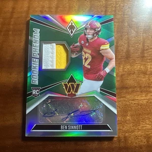 2024 Panini Phoenix Ben Sinnott Rookie Phenom /25 Green Patch Auto Commanders - Picture 1 of 2