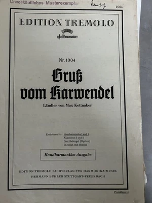 Gruß vom Karwendel Ländler Kettnaker + 2. Stimme Diatonische Handharmonika Noten - Bild 1 von 2