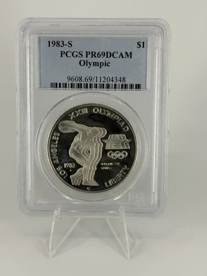 Conmemorativa Olímpica 1983-S PCGS PR69DCAM Foto 1 de 2