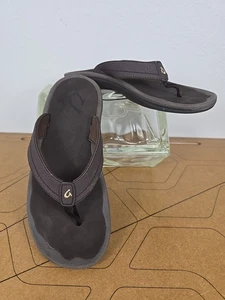 Olukai Ohana Causal Footwear Women Sandals Toe Post Slip On Comfort Logo Size 7 - Picture 1 of 13