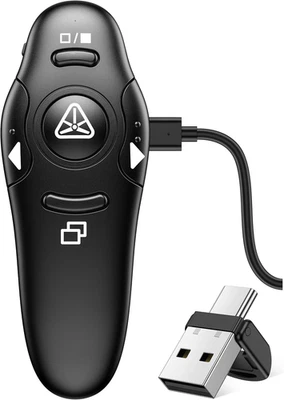 Rechargeable USB-A USB C Presentation Clicker Wireless Presenter Remote Clicker  - image 1 of 4