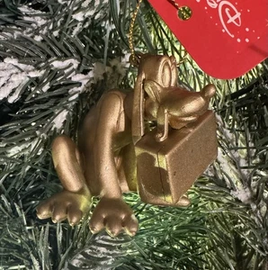 Plutón Dorado 2025 con Maleta Árbol de Navidad Adorno Edición Limitada Perro Nuevo con Etiqueta - Imagen 1 de 1
