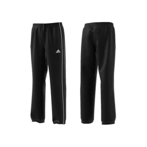 BRAND NEW UNISEX KIDS ADIDAS CORE 18 CE9061 BLACK/WHITE SWEATPANTS - Picture 1 of 3