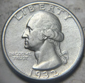 1932-D 25c Washington Quarter. Attractive Circulated Details, Cleaned. C - Picture 1 of 2