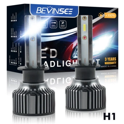 BEVINSEE H1 LED Phare Ampoule Blanc 50W pour Skoda Octavia II 1Z3 1Z5 2004-2013 - Photo 1/4