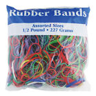 Assorted Rubber Bands 1/2 Pound 227 Grams Multi Color and Size - MULTIPURPOSE