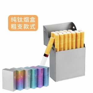 Pure Titanium Cigarette Case Portable Ultra-light Metal Special Hard Box - Picture 1 of 23