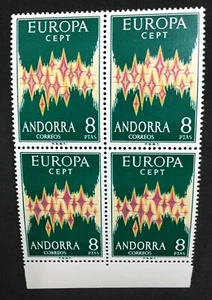 MOMEN: ANDORRA CEPT # 1972 COMO NUEVO OG NH $600 BLOQUE #1 - Imagen 1 de 1