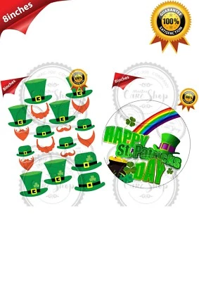 Papel glaseado personalizado para adorno de pasteles del día de San Patricio Foto 1 de 4