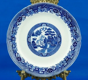 Soc. Cer. Richard Willoff Italien großer Keramik Teller 1800 19. Blau Delfter Stil - Bild 1 von 24