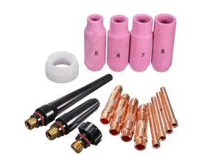 16Pcs TIG Welding Large Gas Lens Accessory Kit&WP SR 17 18 26 Torch Consumables - Picture 1 of 7