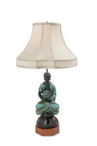 Vintage Seated Buddha Table Lamp, Shade Not Included - Picture 1 of 5