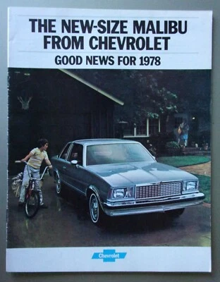 Chevrolet Malibu original 1978 EE. UU. folleto de ventas MKT - cupé clásico El Camino, etc. Foto 1 de 4