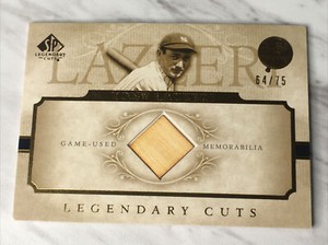 TONY LAZZERI 2005 SP LEGENDARY CUTS GAME-USED BAT RELIC  64/75 - NY YANKEES